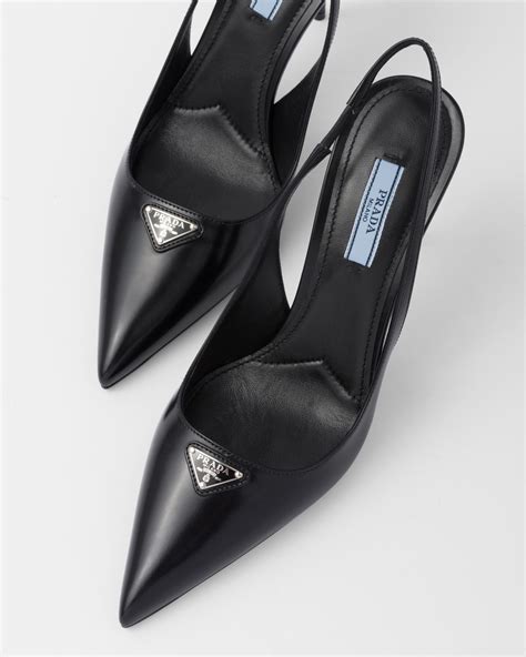 scarpe donna decollete prada|Décolleté in pelle spazzolata Nero .